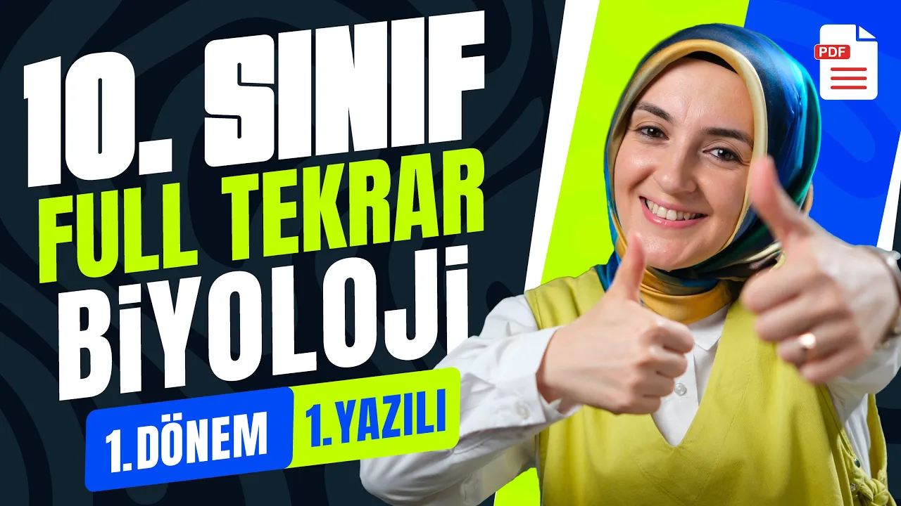 10. Sınıf Biyoloji 1. Dönem 1. Yazılı Tekrar PDF İndir Görseli