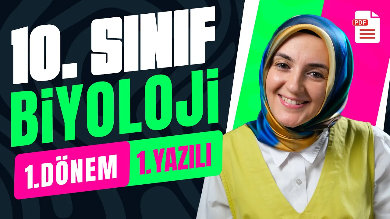 10. Sınıf Biyoloji 1. Dönem 1. Yazılı Hazırlık PDF İndir Görseli