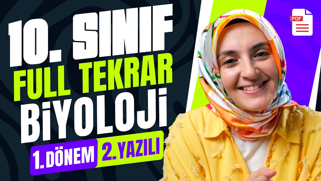 10. Sınıf Biyoloji 1. Dönem 2. Yazılı Tekrar PDF İndir Görseli