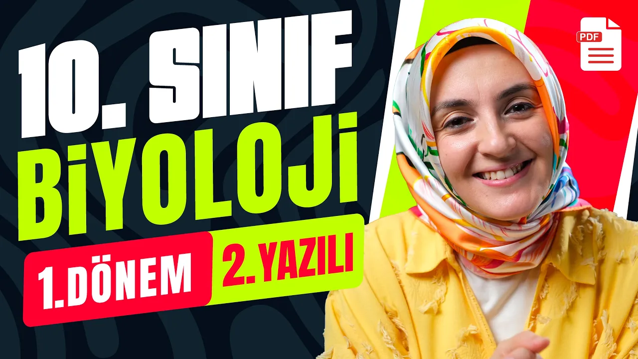 10. Sınıf Biyoloji 1. Dönem 2. Yazılı Hazırlık Prova PDF İndir Görseli