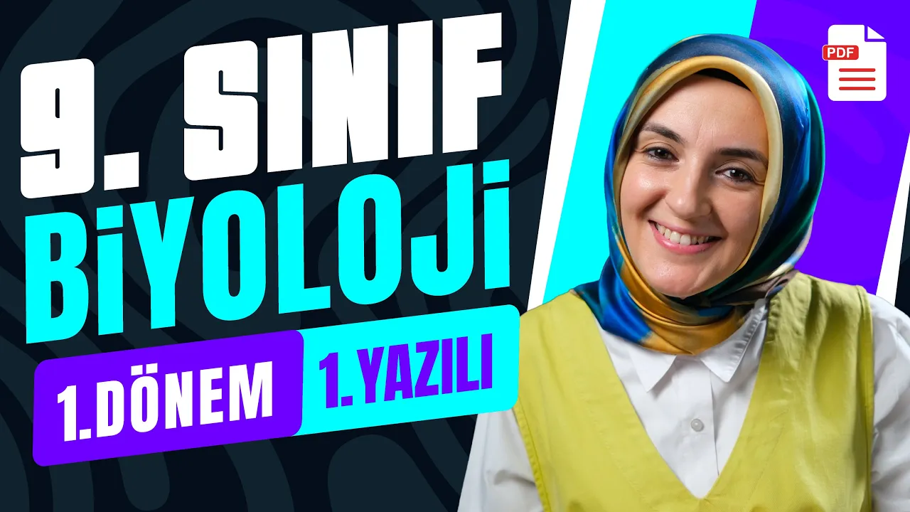 9. Sınıf Biyoloji 1. Dönem 1. Yazılı Hazırlık Prova Soruları